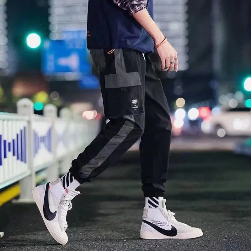 Marcus Men's Trendy Hip Hop Wide Leg Cargo Workwear Pants For Streetwear And Everyday Comfort
