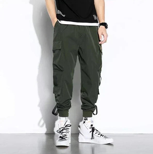 Marcus Men's Trendy Hip Hop Wide Leg Cargo Workwear Pants For Streetwear And Everyday Comfort