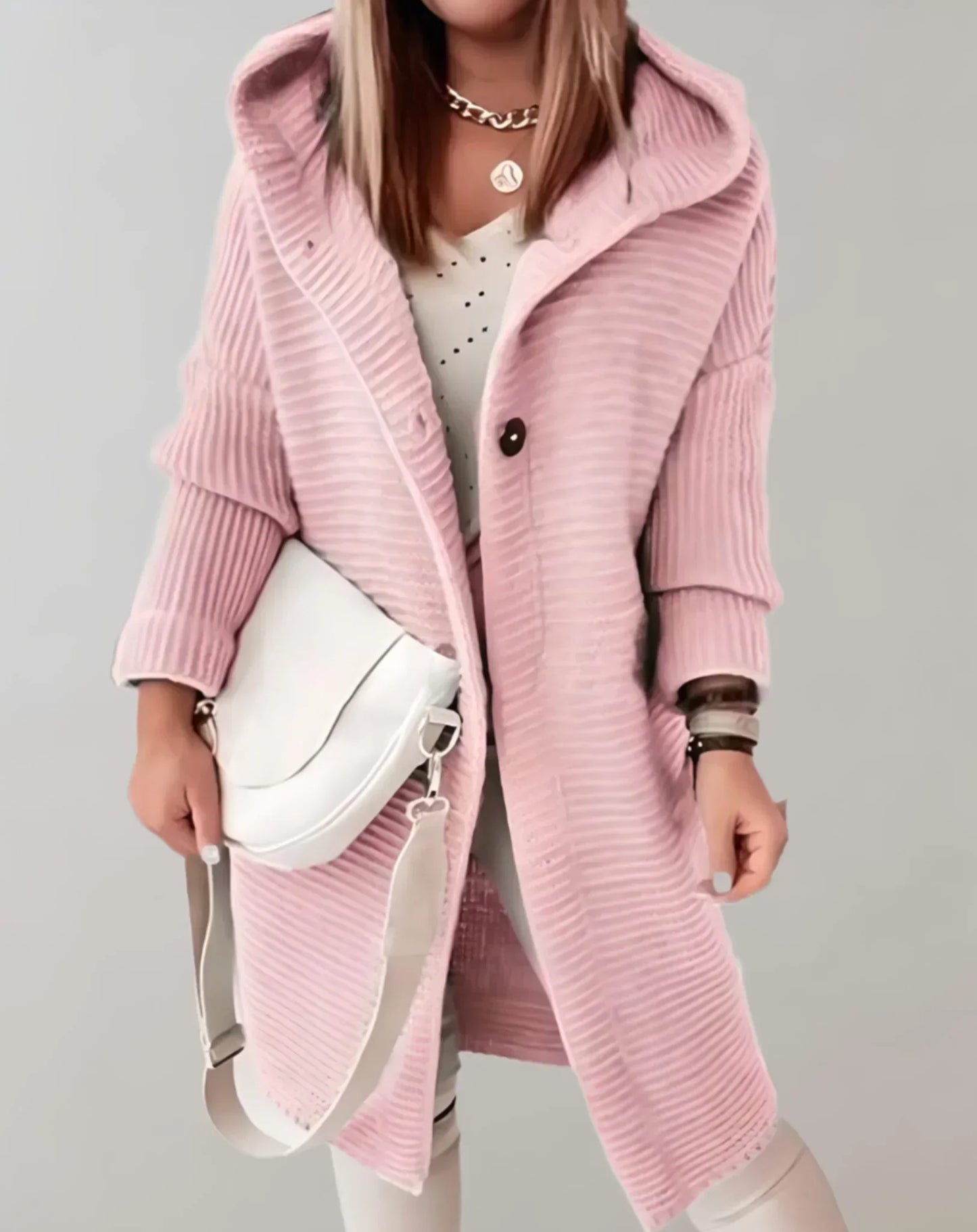 Street-wave Women's Cardigan Modern Ribbed Knit for Cozy Warmth Durable Chic Style