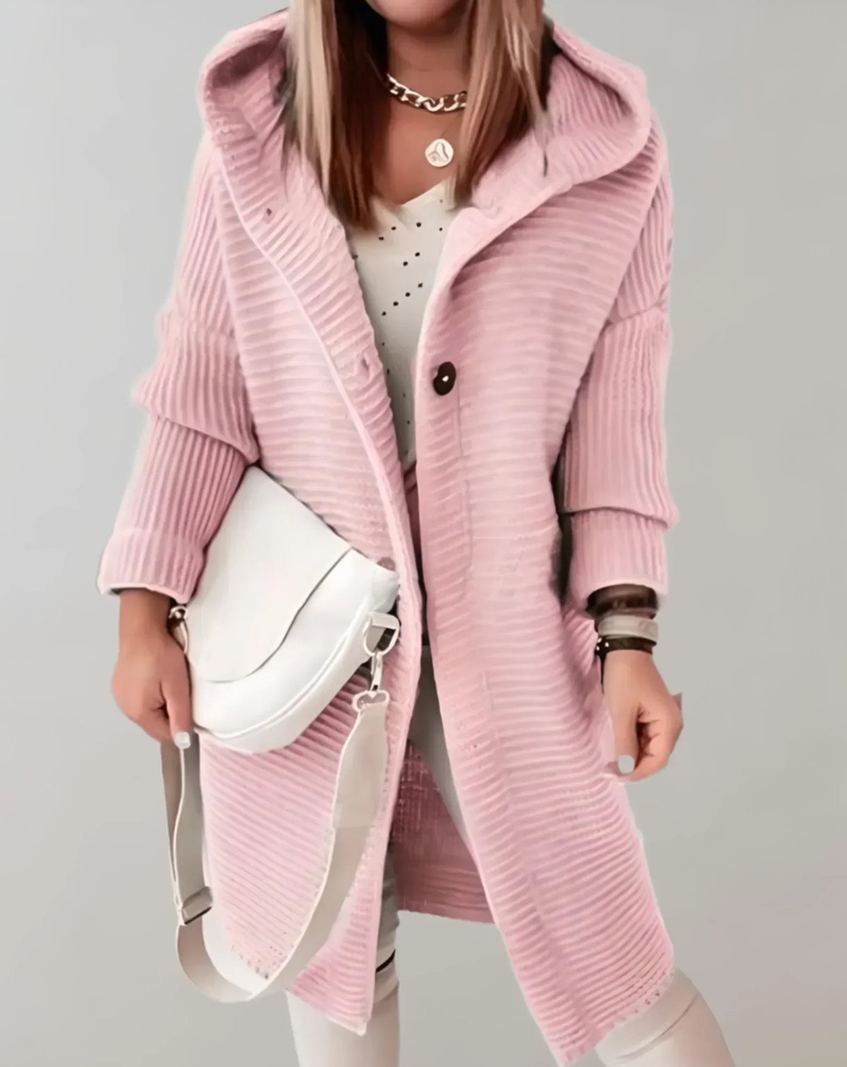 Street-wave Women's Cardigan Modern Ribbed Knit for Cozy Warmth Durable Chic Style