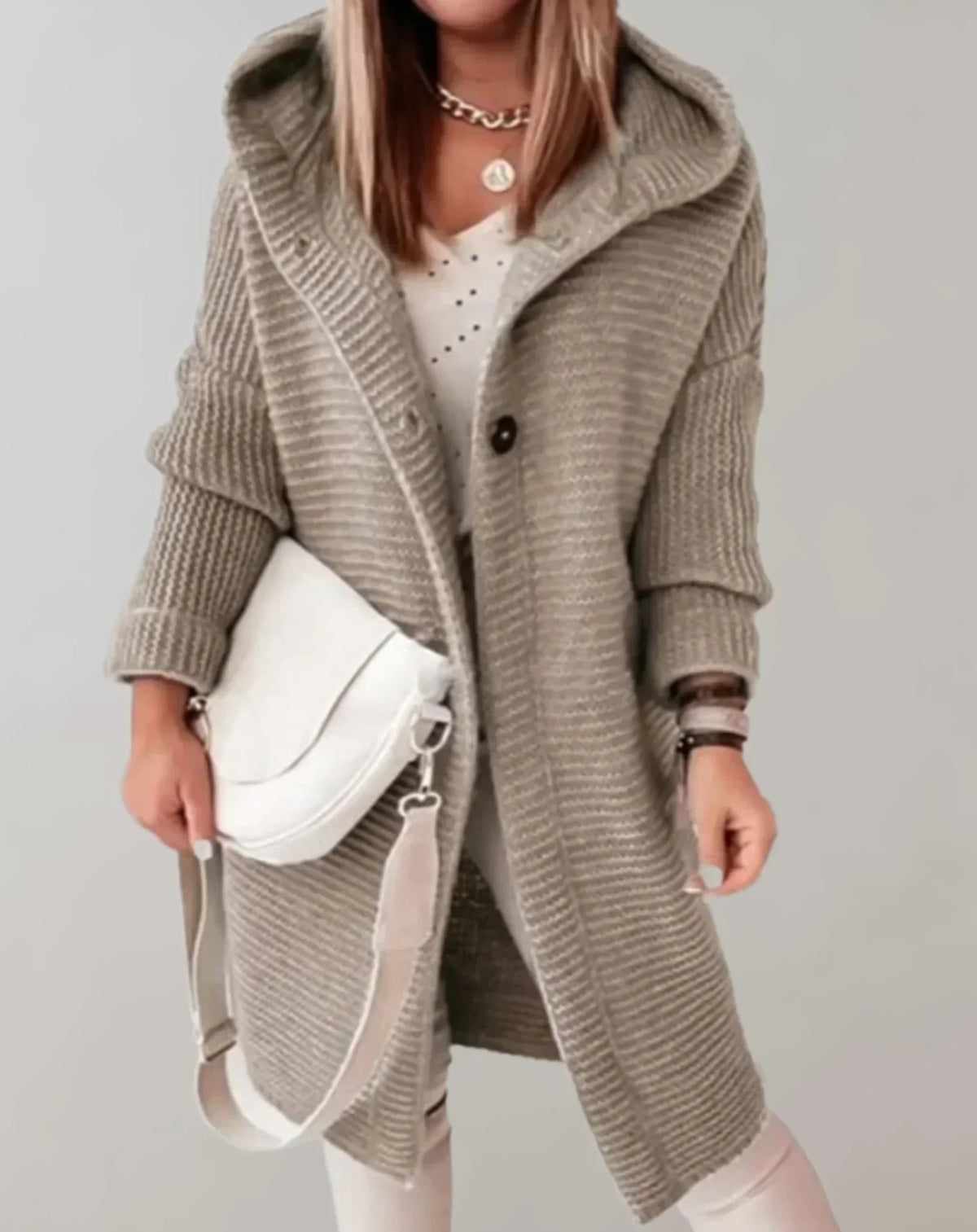 Street-wave Women's Cardigan Modern Ribbed Knit for Cozy Warmth Durable Chic Style