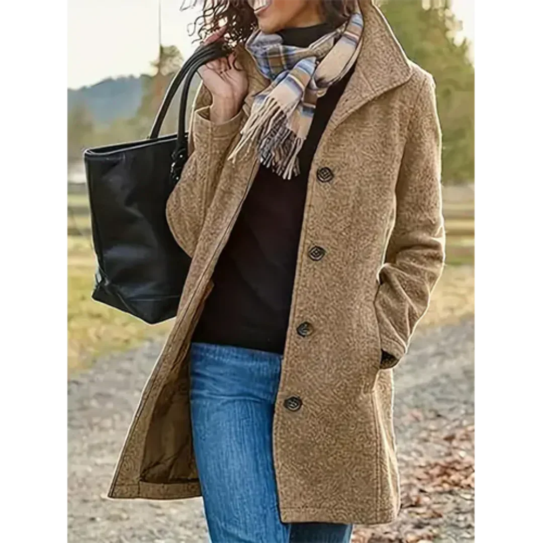 Street-wave Warm Trench Coat for Women Long Wool Blend Cozy Yet Sophisticated Outerwear