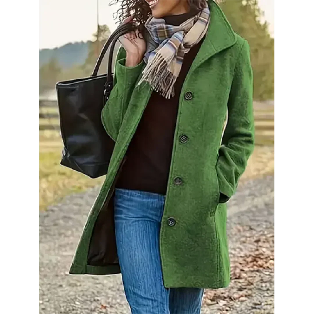 Street-wave Warm Trench Coat for Women Long Wool Blend Cozy Yet Sophisticated Outerwear