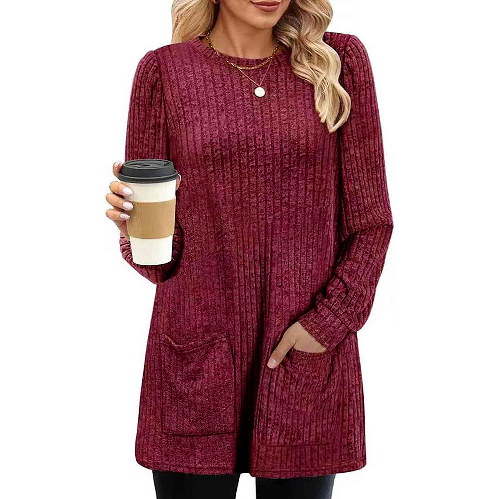 Bjarke Knit Dress for Fall and Winter with Pockets for Women