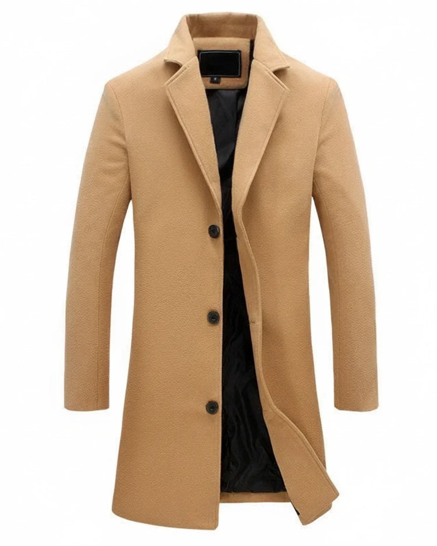 Mens Classic Formal Long Overcoat Street-Wave Versatile