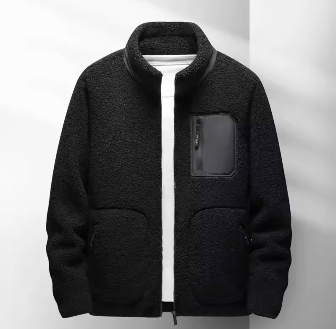 Street-Wave Logan Fleece Jacket For Men Cozy Autumn Warmth And Style With Zip Pocket