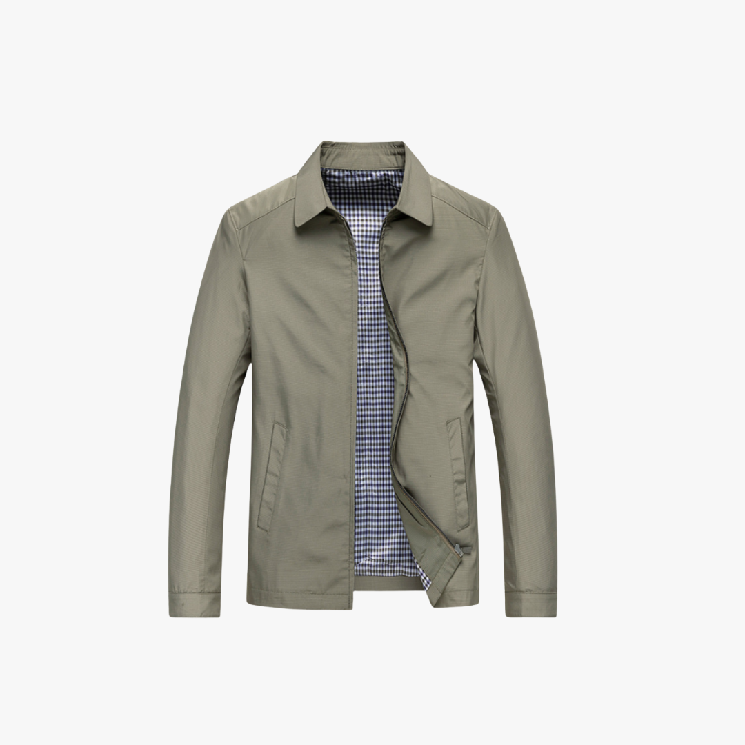 Street-Wave Mens Lightweight Windbreaker Jacket With Checkered Inner Lining For Modern Men