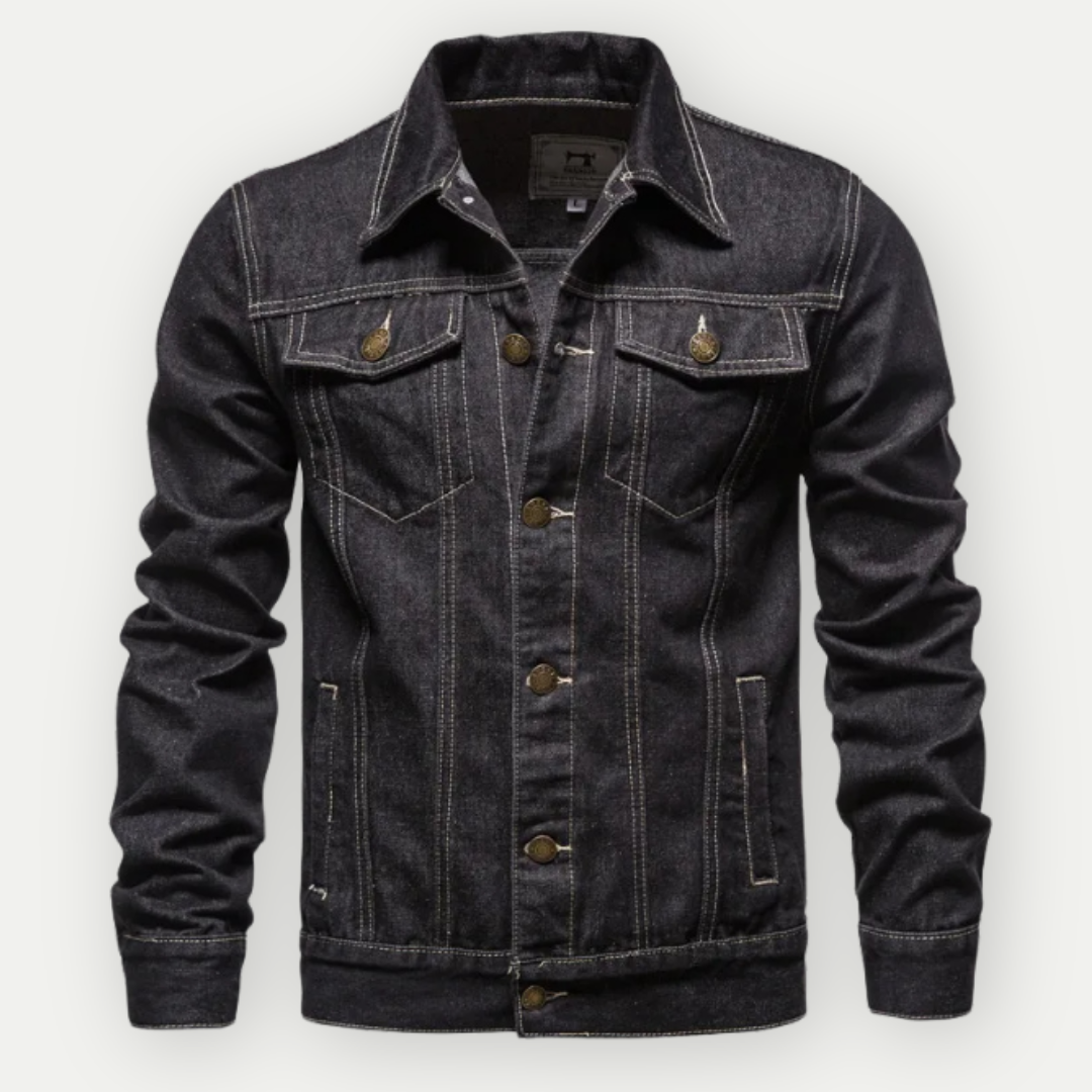 Street-wave Denim Jacket For Men Timeless Classic Style For Transitional Seasons Rugged Everyday Wear