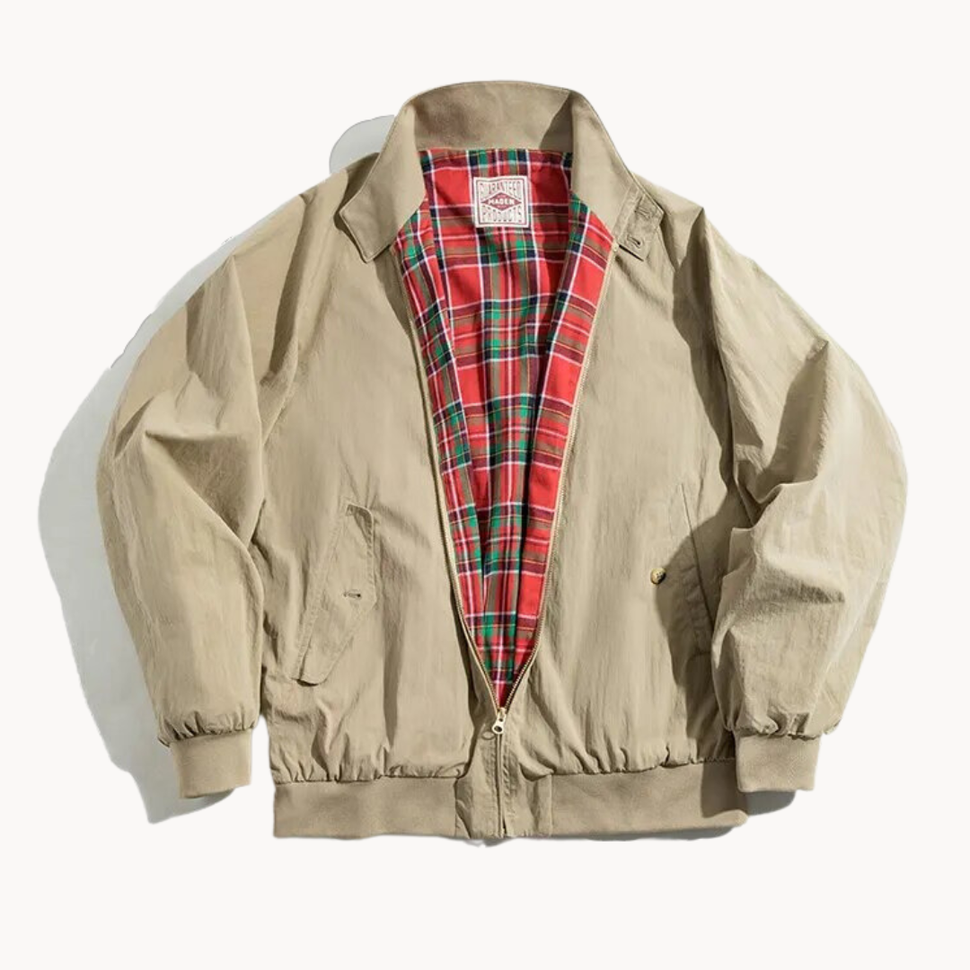 Street Wave Cotton Harrington Jacket For Men Classic Timeless Versatile Outerwear