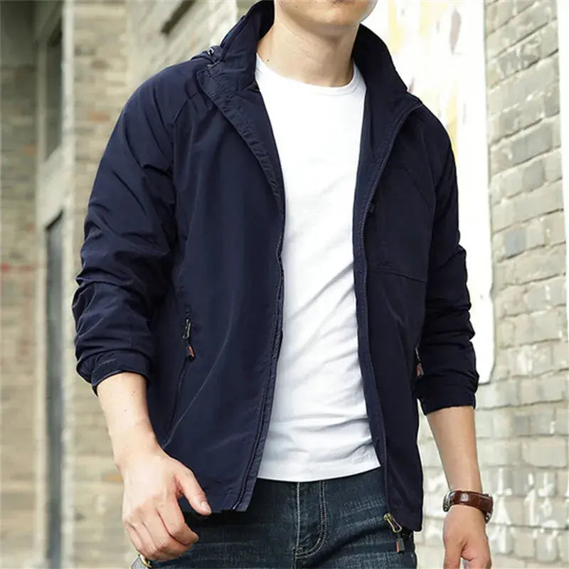 Street-wave Lightweight Breathable All-Season Jacket For Men, Versatile Comfort And Weather Protection