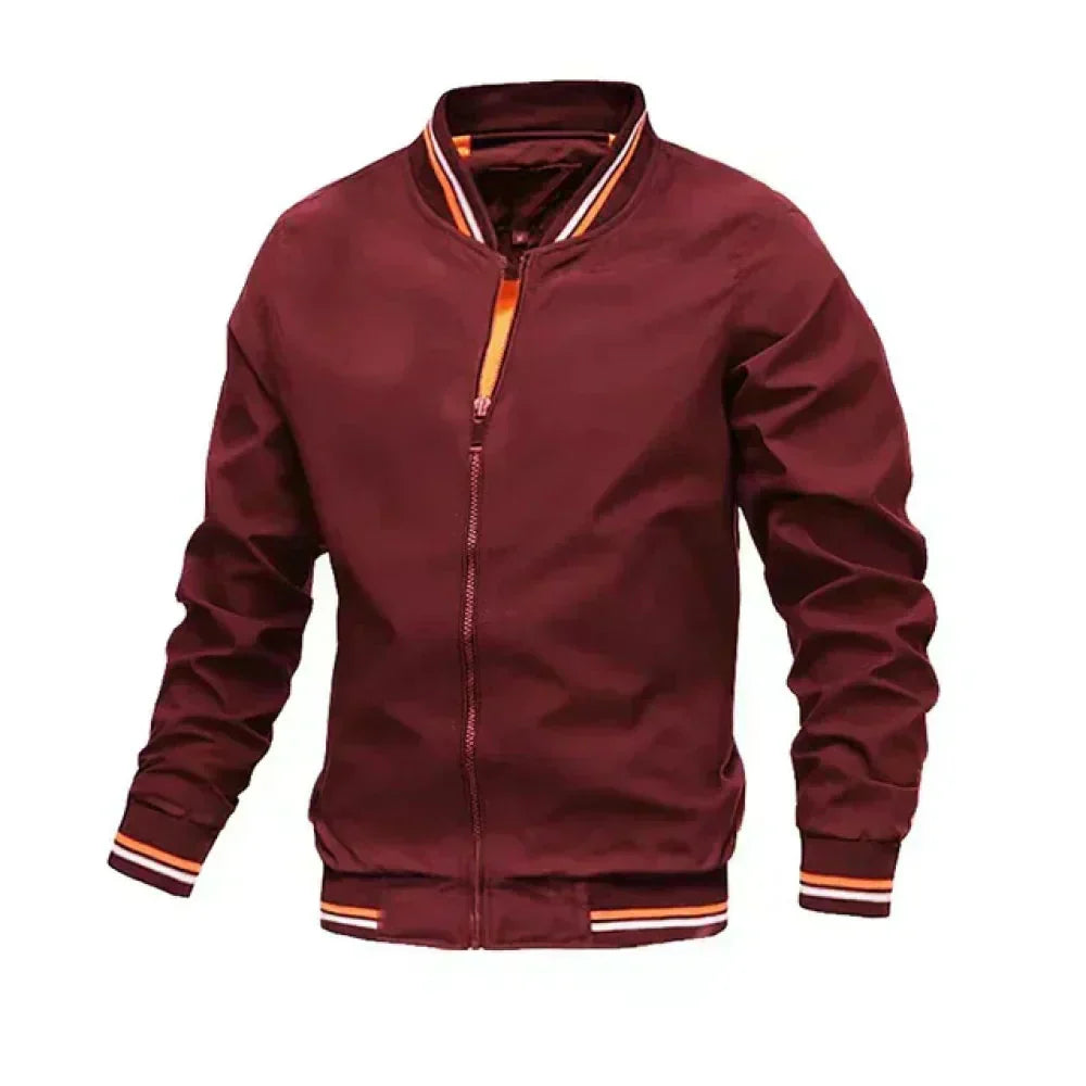 Street-wave Lightweight Summer Striped Bomber Jacket For Men Premium Casual Comfort