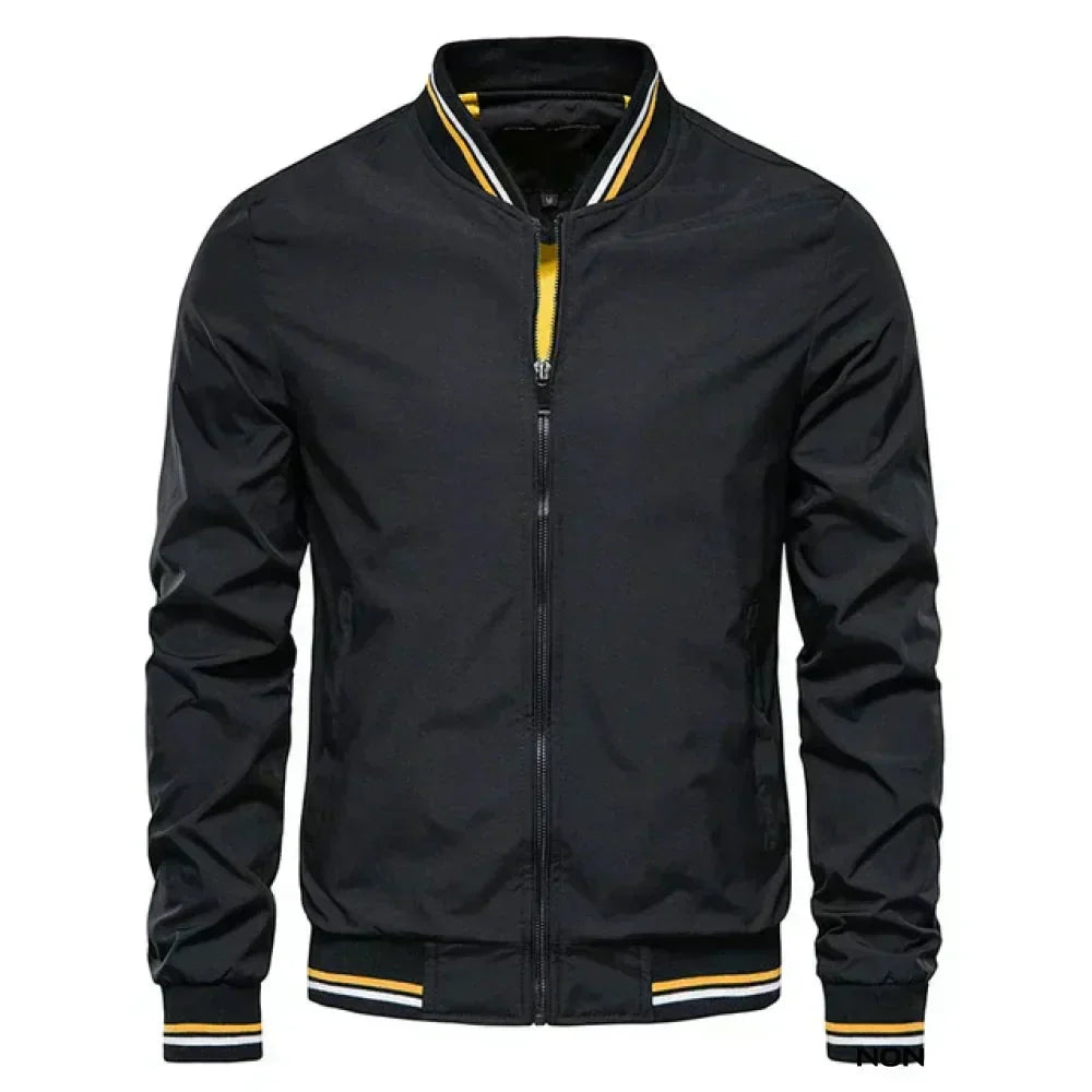 Street-wave Lightweight Summer Striped Bomber Jacket For Men Premium Casual Comfort