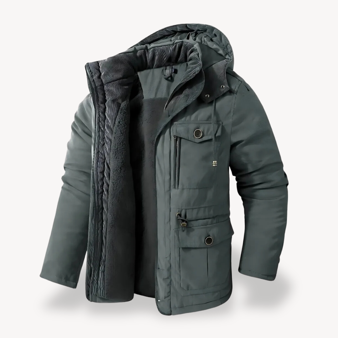 Streetwave Waterproof Winter Parka For Men With Fur Hood Warm Insulated Coat With Pockets