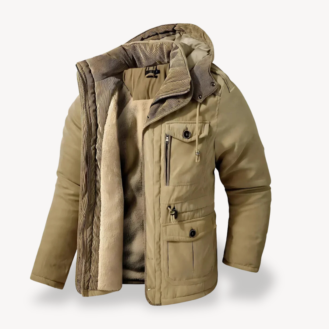 Streetwave Waterproof Winter Parka For Men With Fur Hood Warm Insulated Coat With Pockets