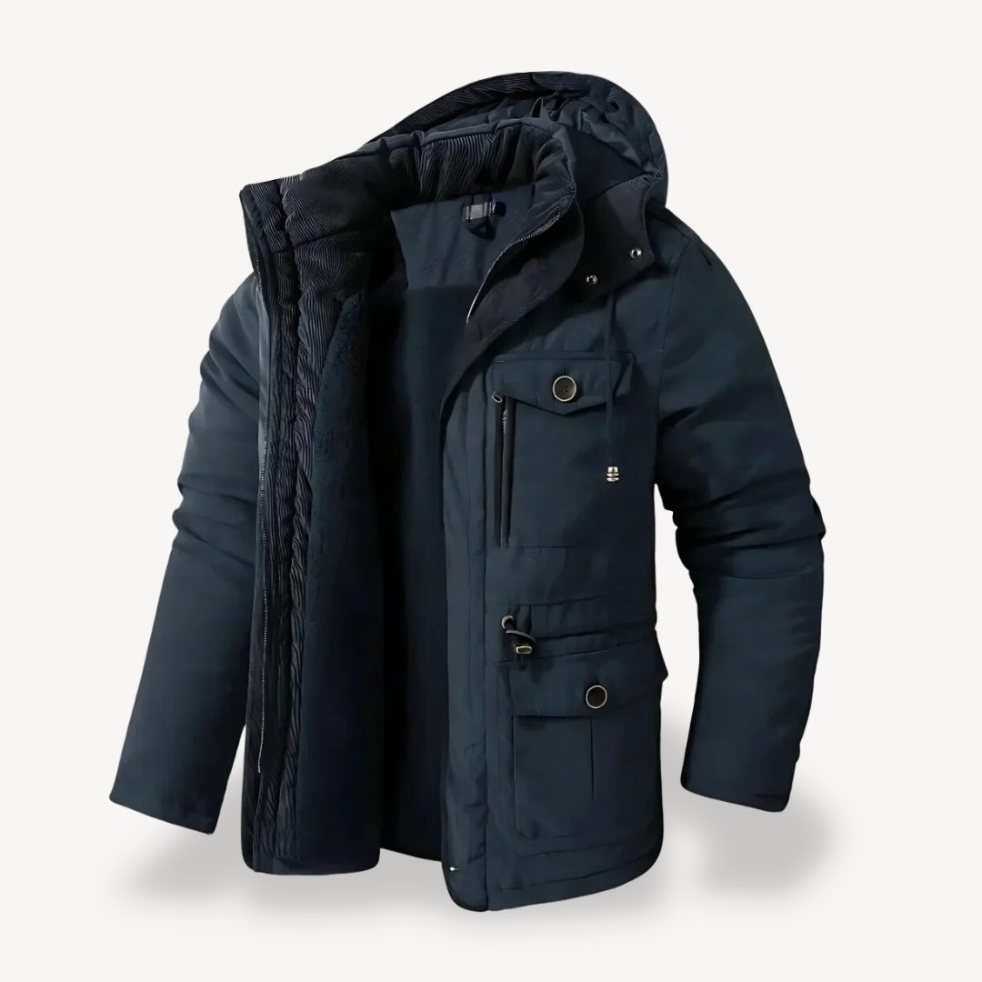 Streetwave Waterproof Winter Parka For Men With Fur Hood Warm Insulated Coat With Pockets
