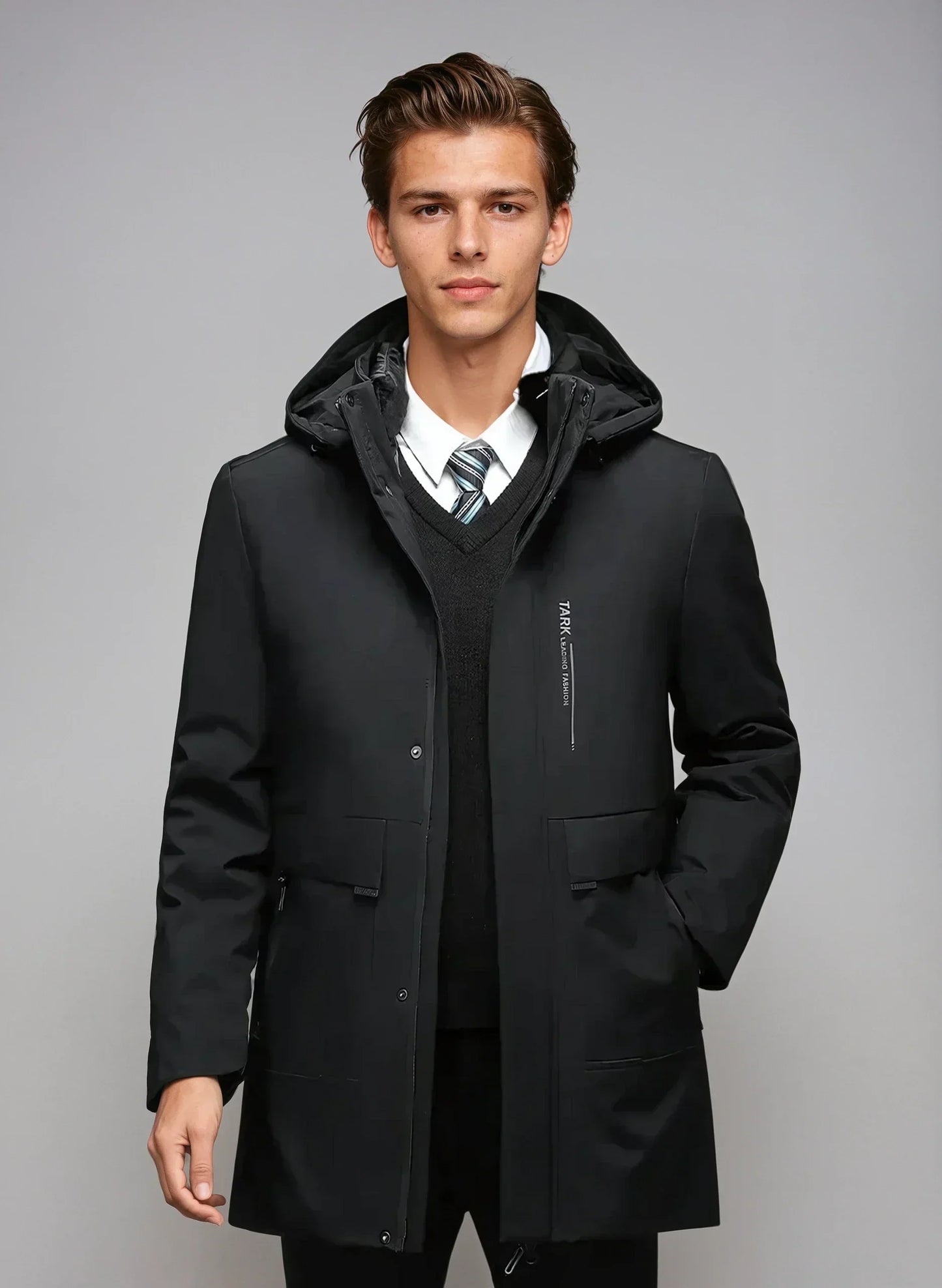 Street Wave Weatherproof Spring Parka For Men Hooded Waterproof Coat All Weather Protection