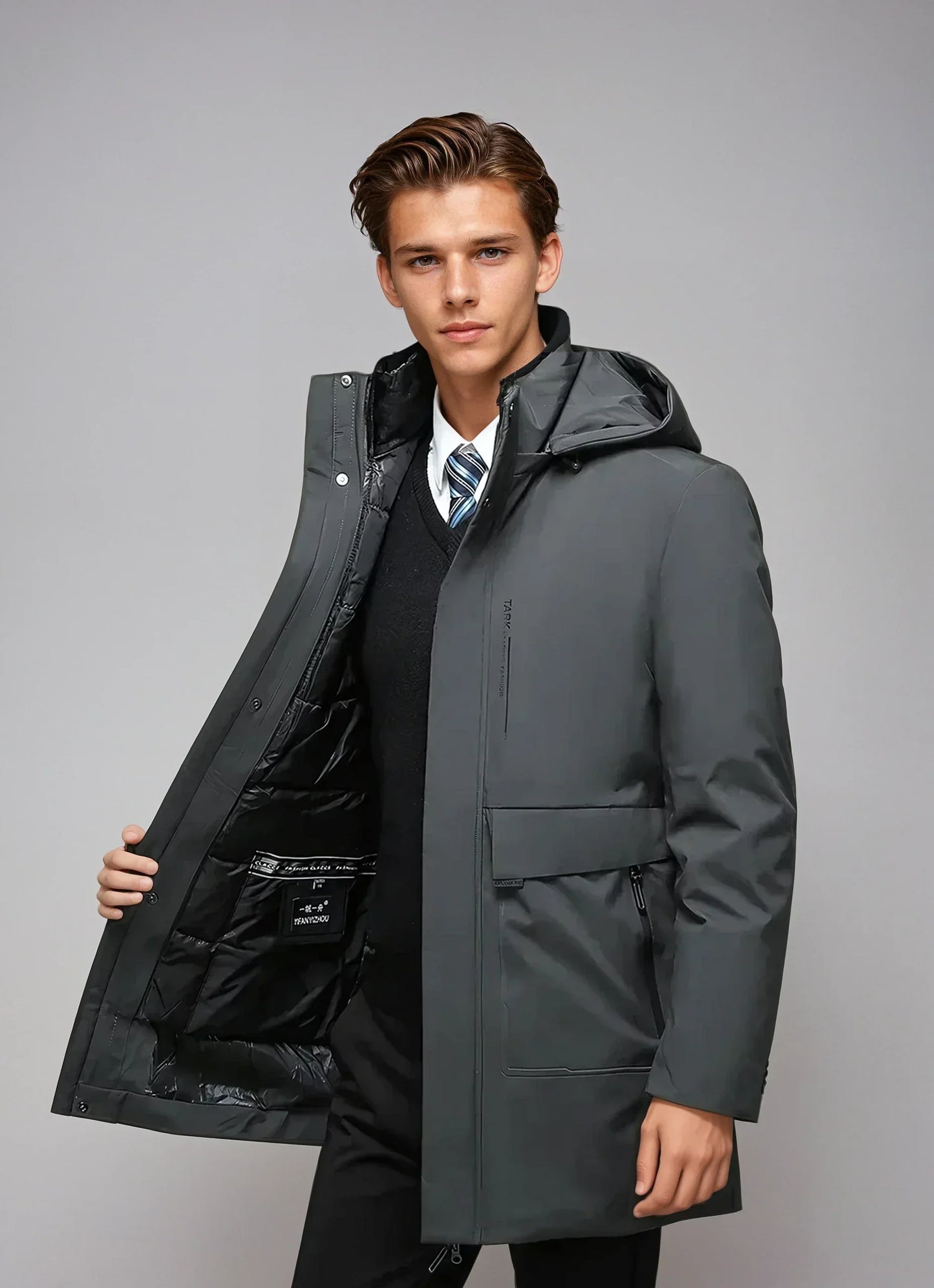 Street Wave Weatherproof Spring Parka For Men Hooded Waterproof Coat All Weather Protection