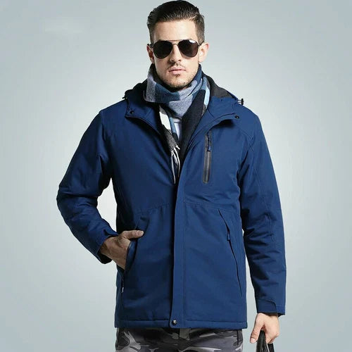 Street Wave Weatherproof Spring Parka For Men Hooded Waterproof Coat All Weather Protection