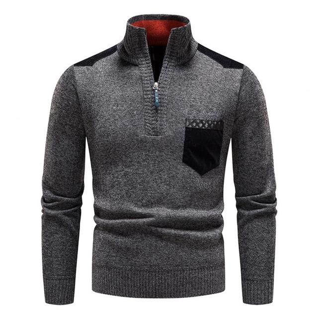 Street Wave Premium Merino Wool Mens Sweater With Zip Neck For Modern Men Soft Comfort