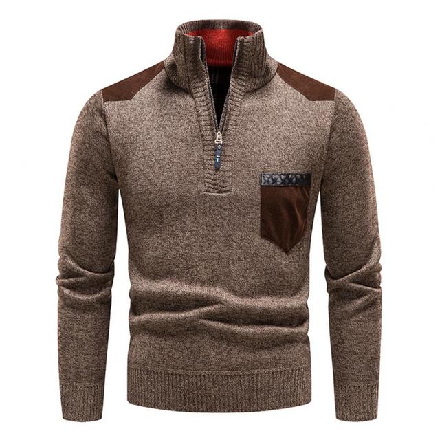Street-wave Men's Warm Winter Knit Sweater With Soft Texture For Cozy Comfort And Everyday Style