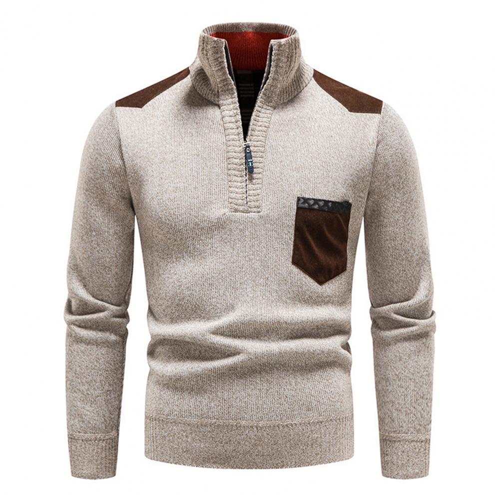 Street-wave Men's Warm Winter Knit Sweater With Soft Texture For Cozy Comfort And Everyday Style