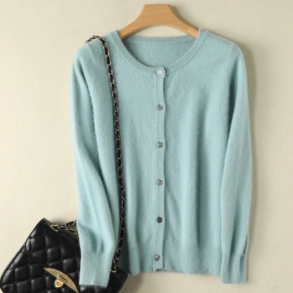Street-Wave Clara Mink Cashmere Cardigan Warmth For Women