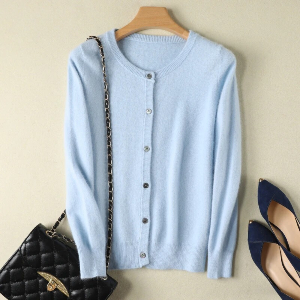 Street-Wave Clara Mink Cashmere Cardigan Warmth For Women