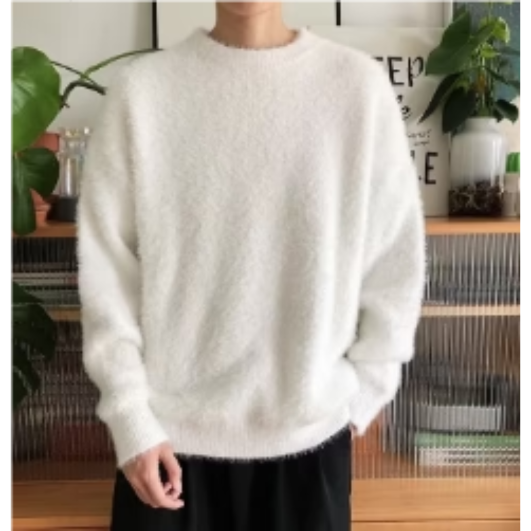 Hermias Soft Fluffy Mens Sweater For Men Cozy Warmth And Modern Comfort Ideal For Autumn Winter Wear