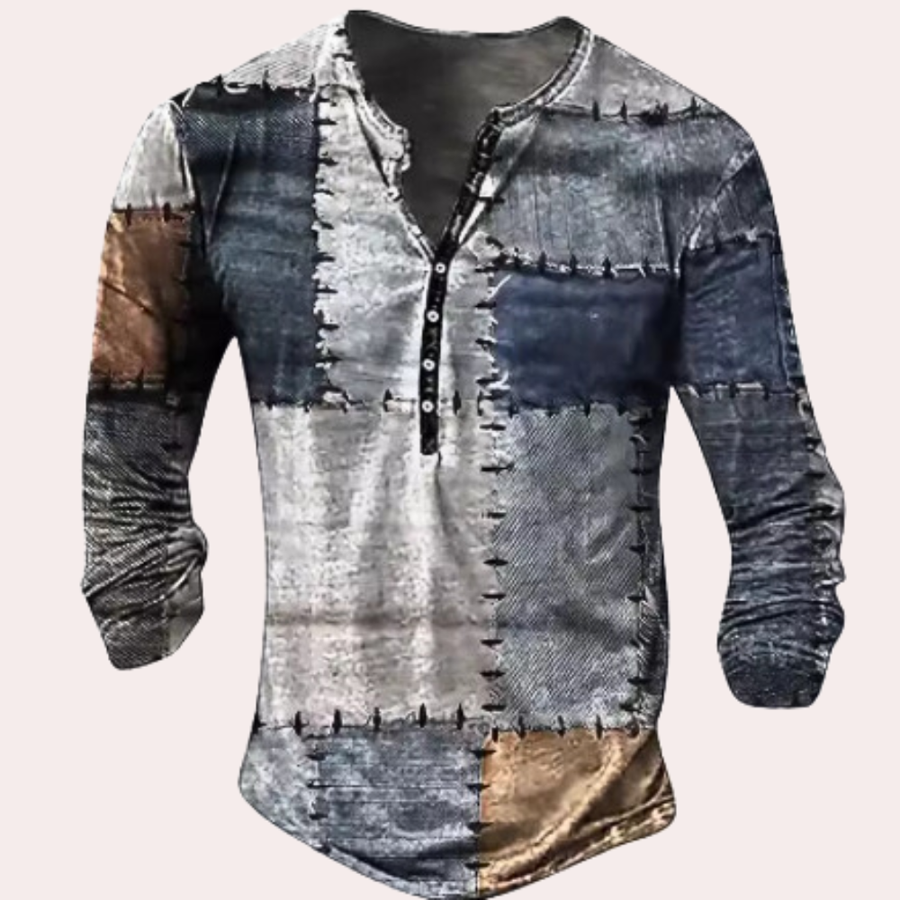 Mens Patchwork Sweater Streetwave Timeless Comfort For Fashion Conscious Men Everyday Style