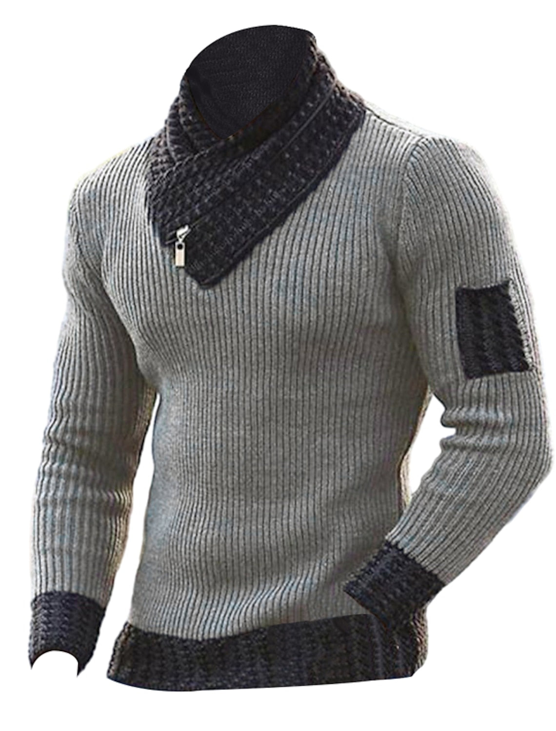 Melmar Men's Turtleneck Sweater With Warm High Collar Soft Knit Ideal For Fall And Winter