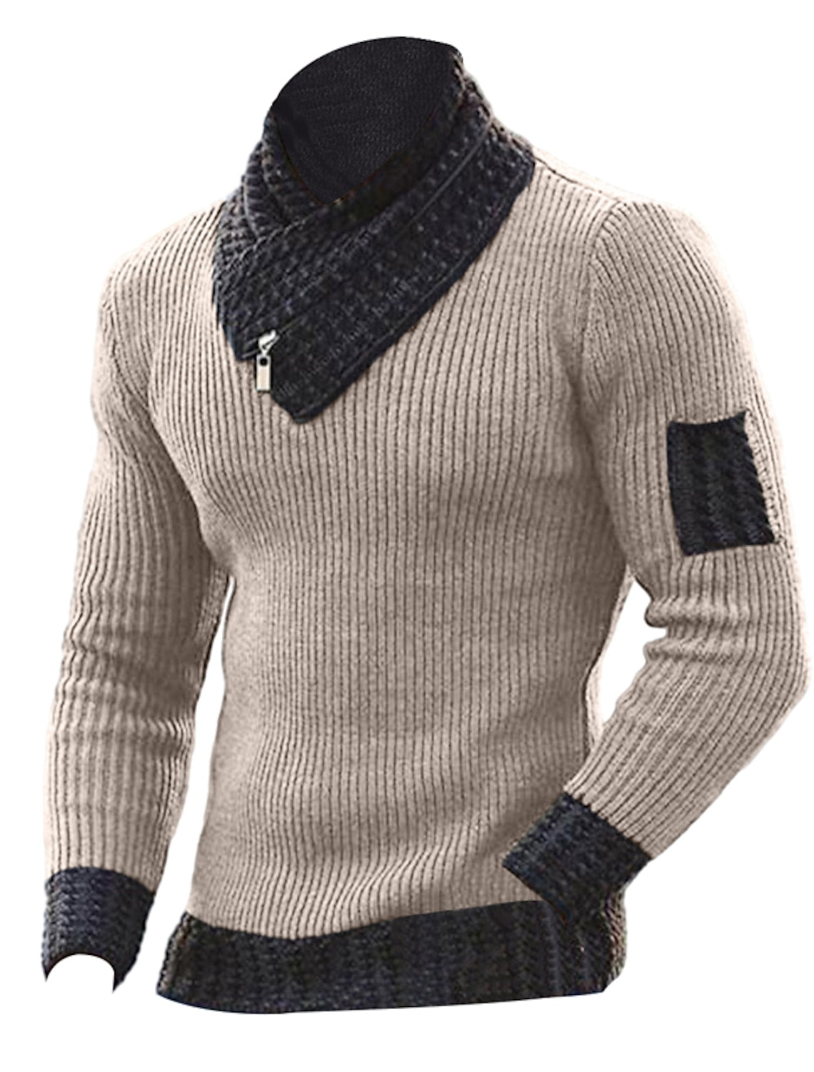 Melmar Men's Turtleneck Sweater With Warm High Collar Soft Knit Ideal For Fall And Winter