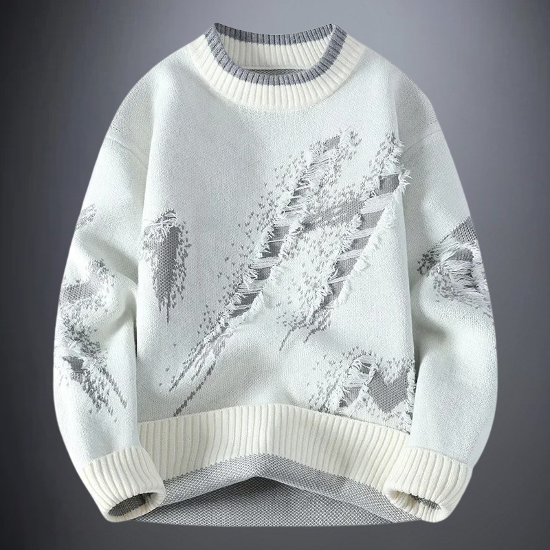 Mens Knit Sweater Henrick by StreetWave Cozy Warm Winter Crewneck for Stylish Men