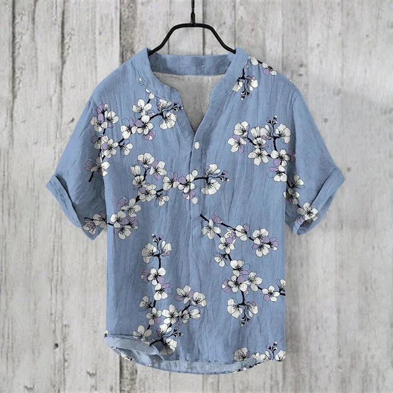 Rendon Linen Silk Shirt For Men Luxurious Breathable Summer Comfort Ideal For Stylish Everyday Wear