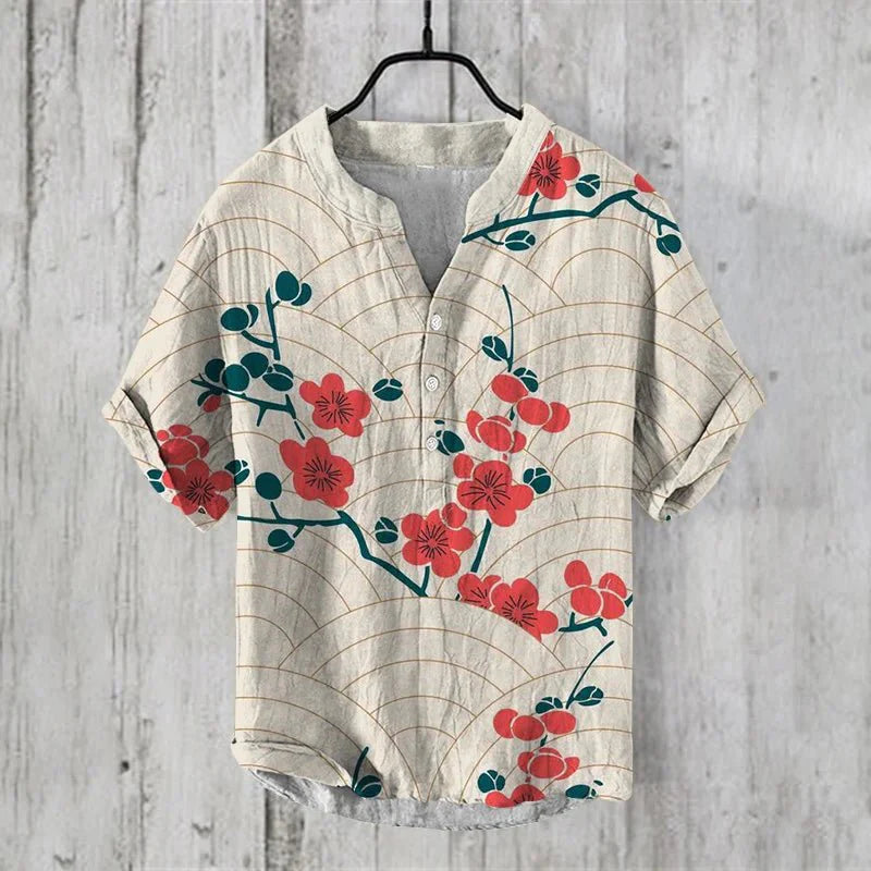 Rendon Linen Silk Shirt For Men Luxurious Breathable Summer Comfort Ideal For Stylish Everyday Wear