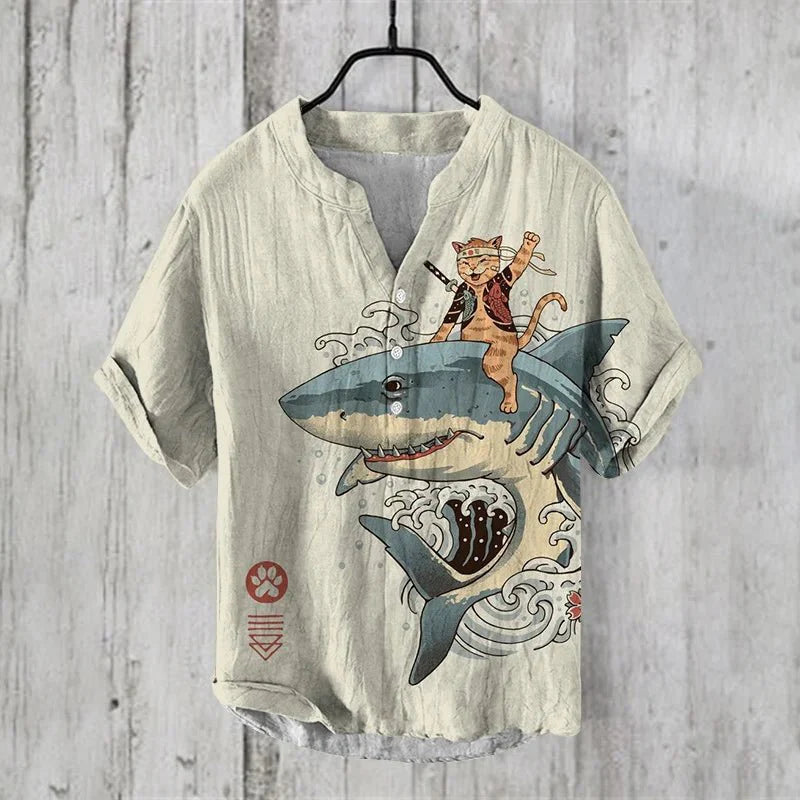 Rendon Linen Silk Shirt For Men Luxurious Breathable Summer Comfort Ideal For Stylish Everyday Wear