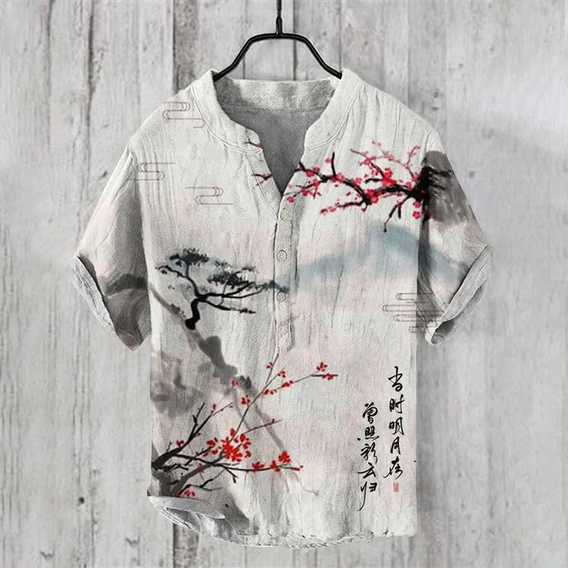 Rendon Linen Silk Shirt For Men Luxurious Breathable Summer Comfort Ideal For Stylish Everyday Wear