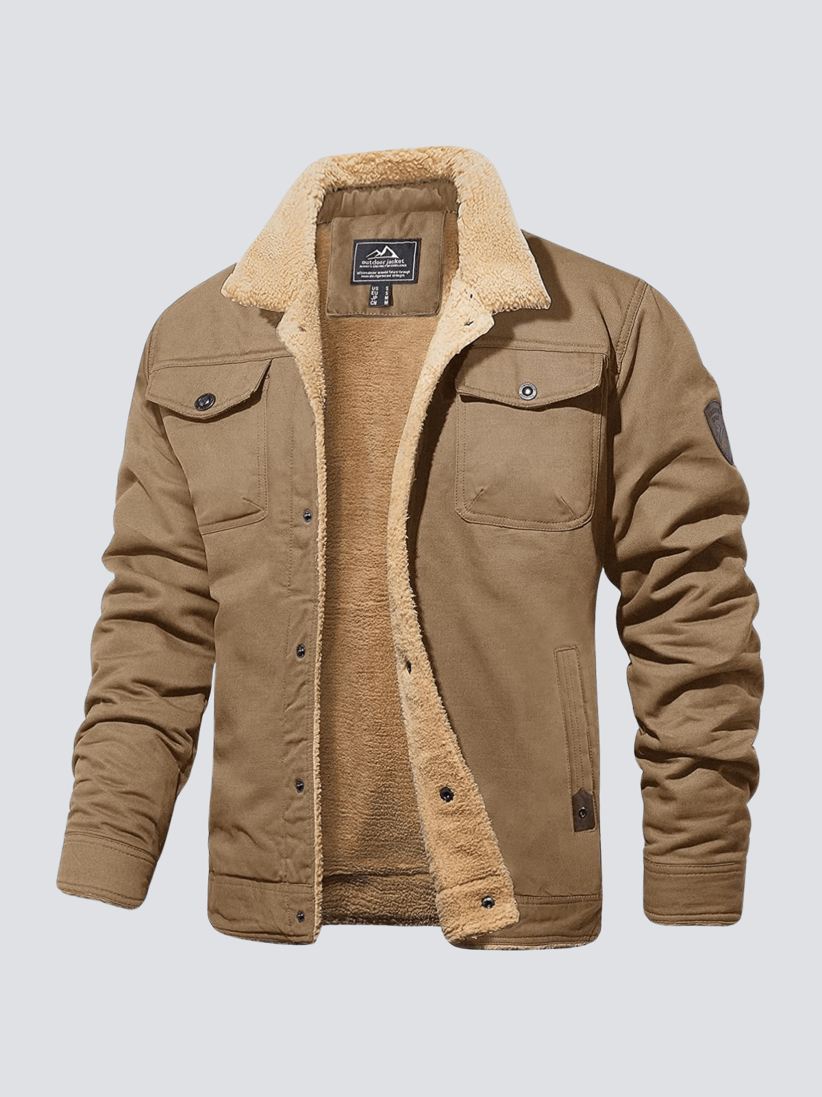 David Premium Twill Bomber Jacket With Sherpa Lining For Men Warm Autumn Streetwear