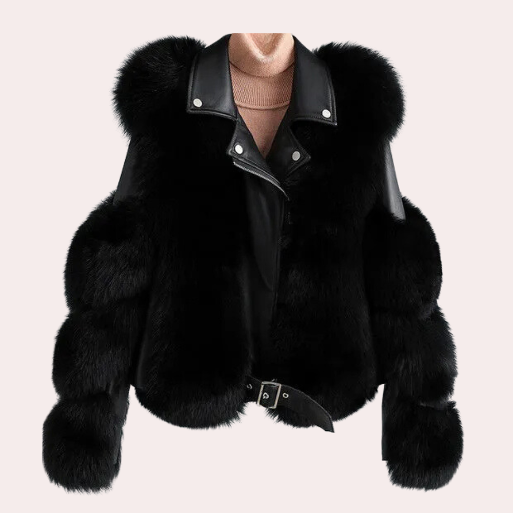 MALIANA Women Faux Fur Coat Street-Wave Elegant Cropped