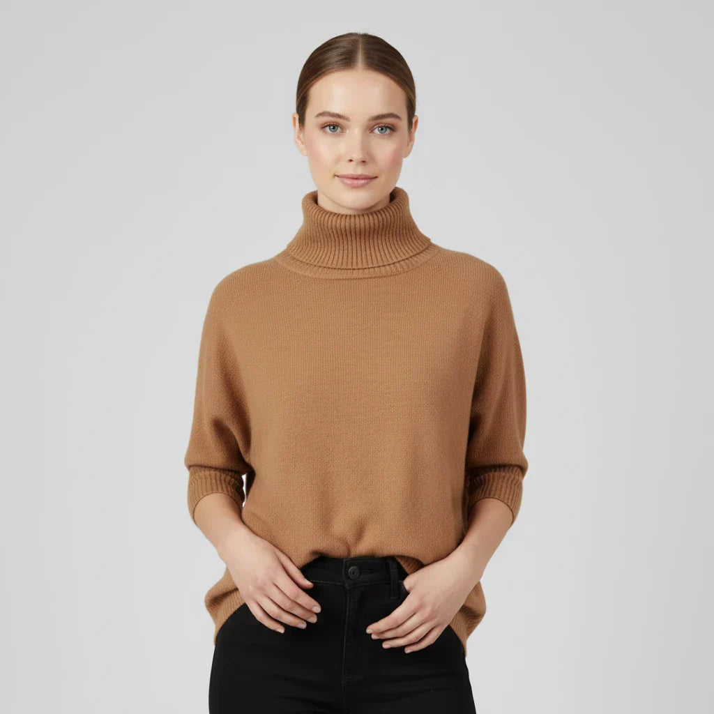 Street Wave Women Oversized Sweater Featuring Cozy Turtleneck Fit