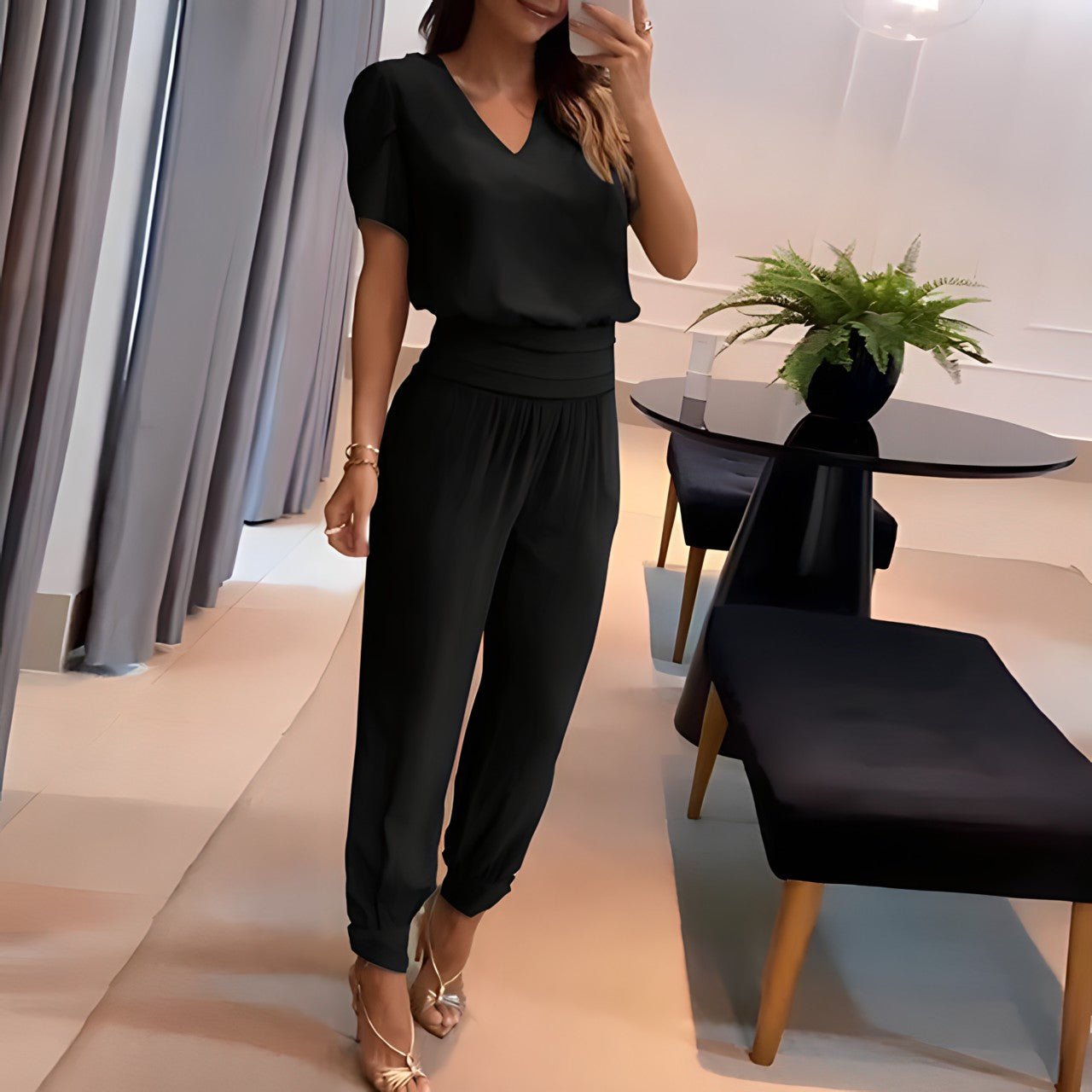 Street Wave Alaia Blouse And Pants Set For Women All Day Comfort