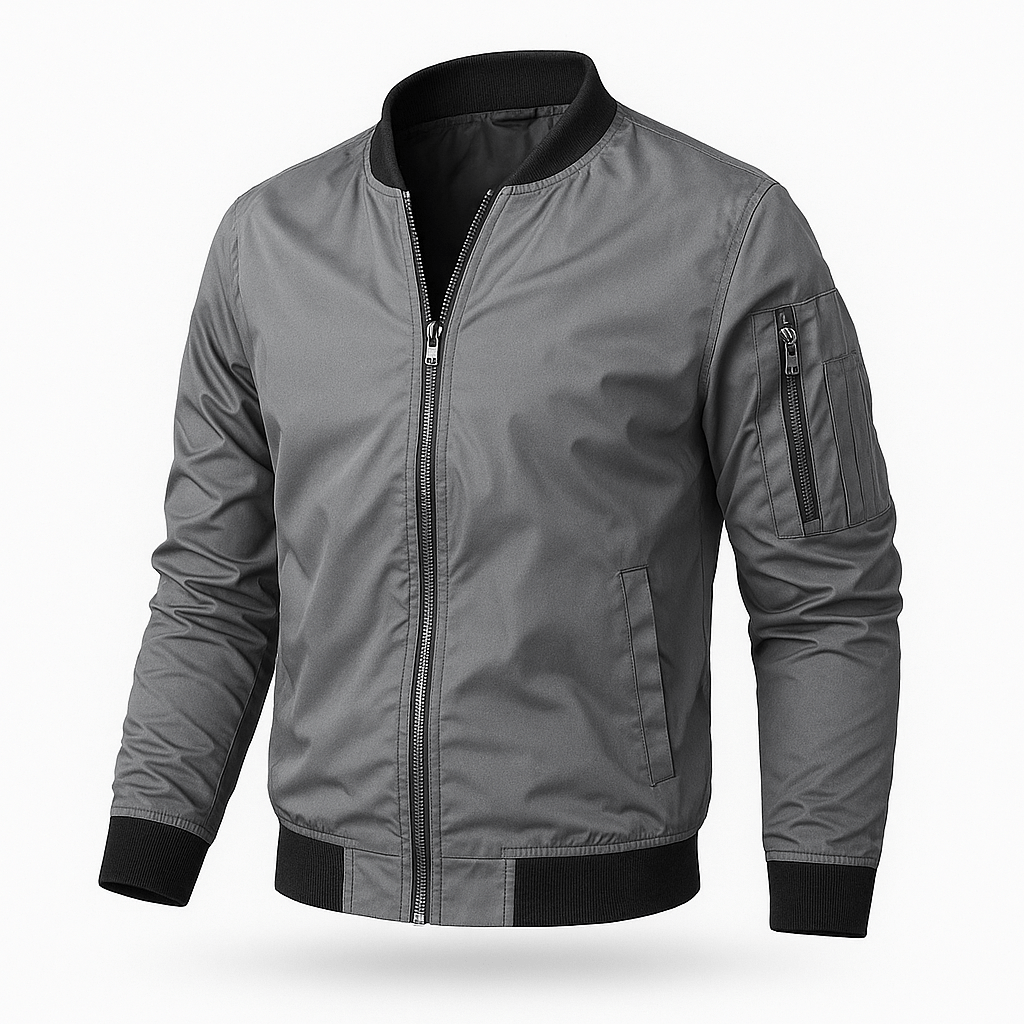 Street Wave Xavier Ultra Lightweight Bomber Jacket For Men Zip Front Closure