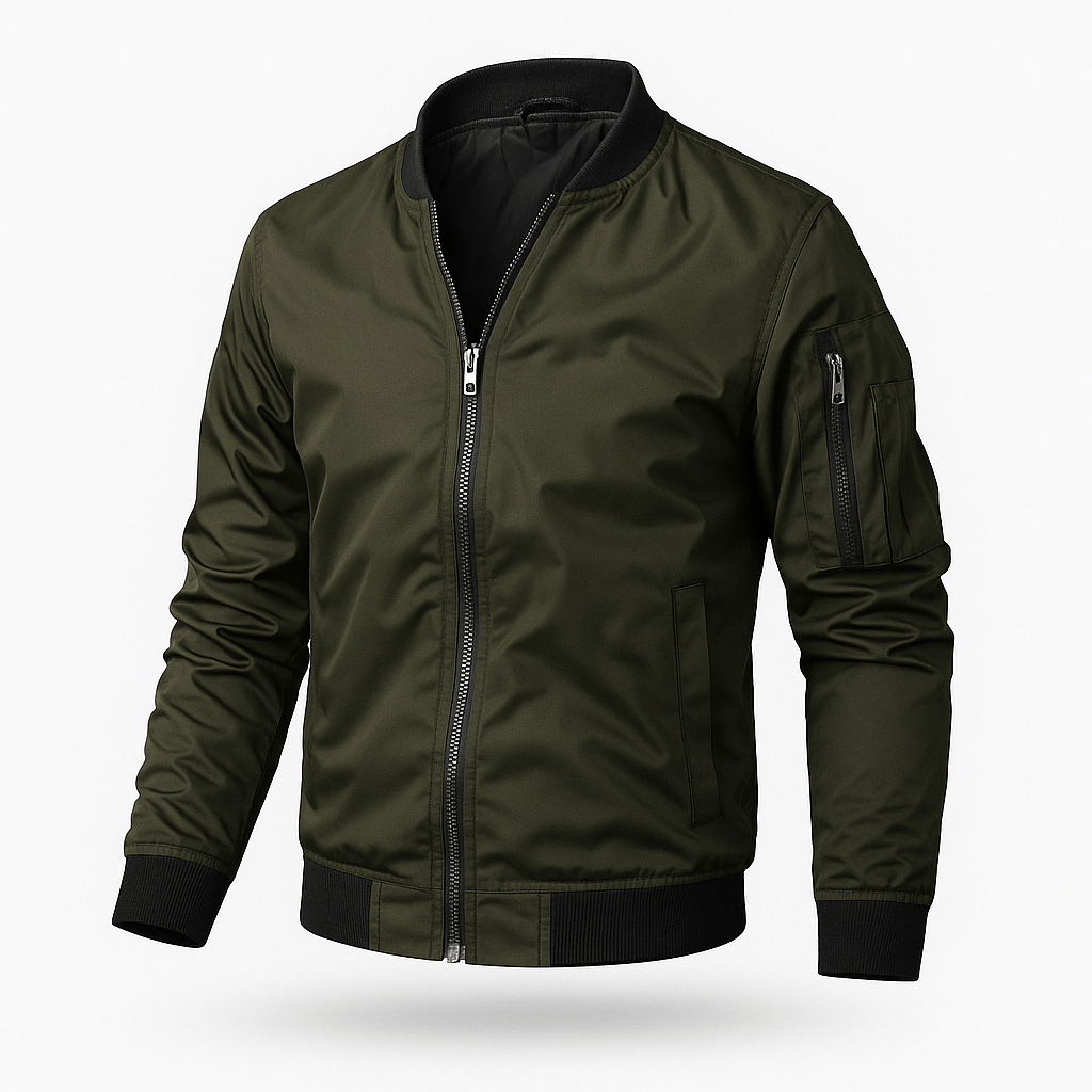 Street Wave Xavier Ultra Lightweight Bomber Jacket For Men Zip Front Closure