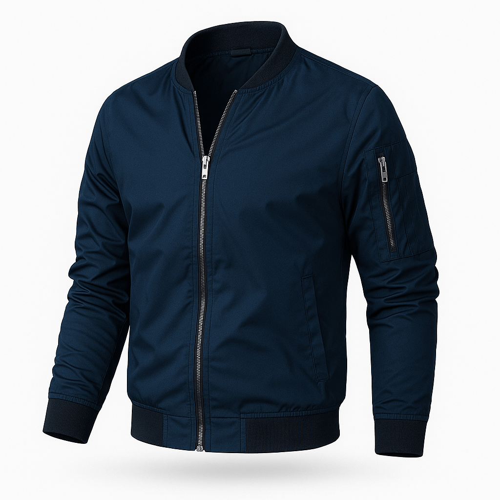 Street Wave Xavier Ultra Lightweight Bomber Jacket For Men Zip Front Closure