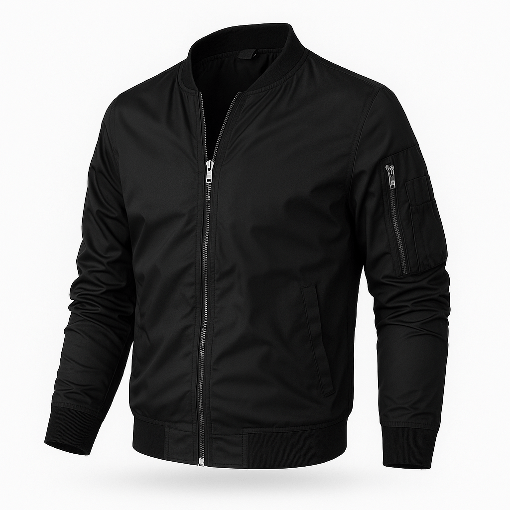 Street Wave Xavier Ultra Lightweight Bomber Jacket For Men Zip Front Closure