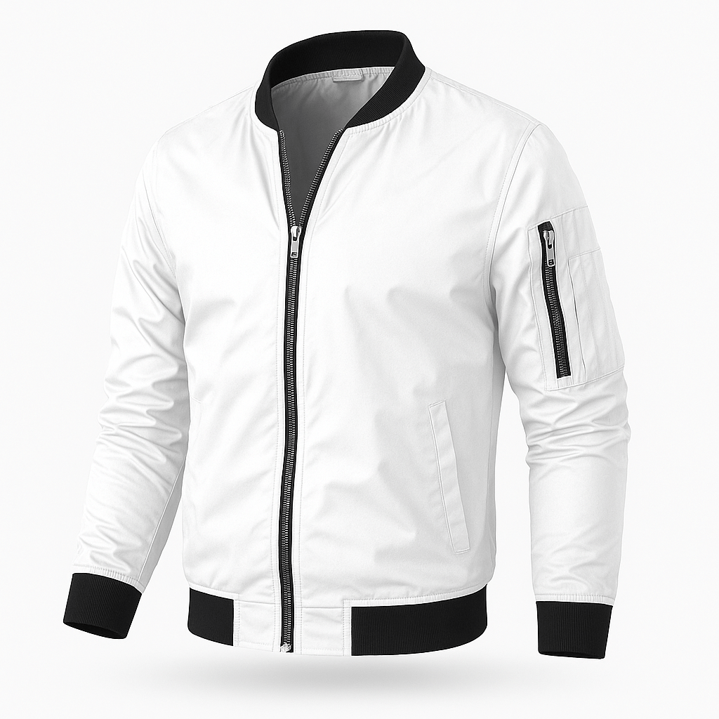 Street Wave Xavier Ultra Lightweight Bomber Jacket For Men Zip Front Closure