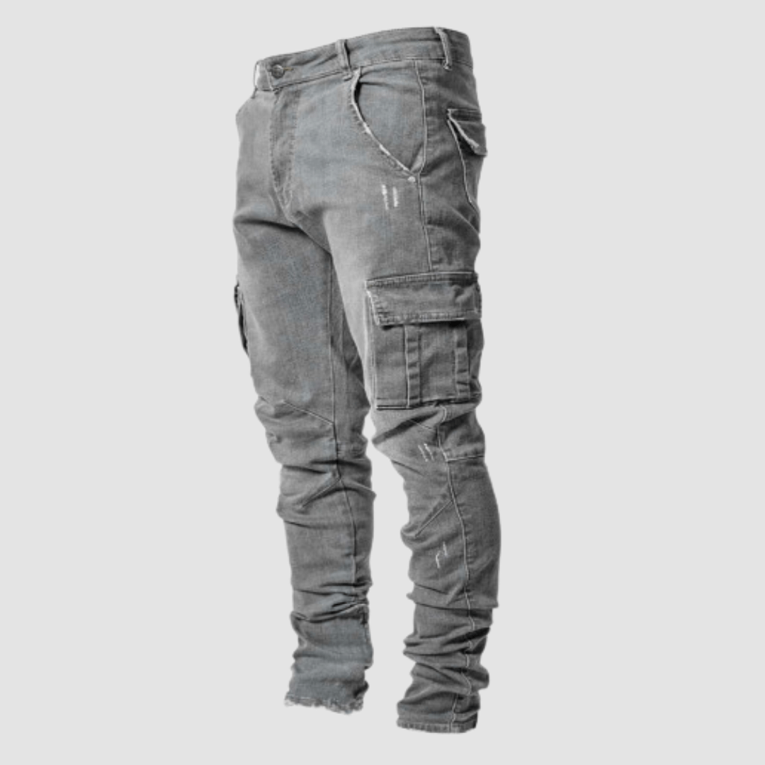 Men's Cargo Pants Slim Fit With Multiple Pockets Comfortable Casual Design For Everyday Wear And Adventure