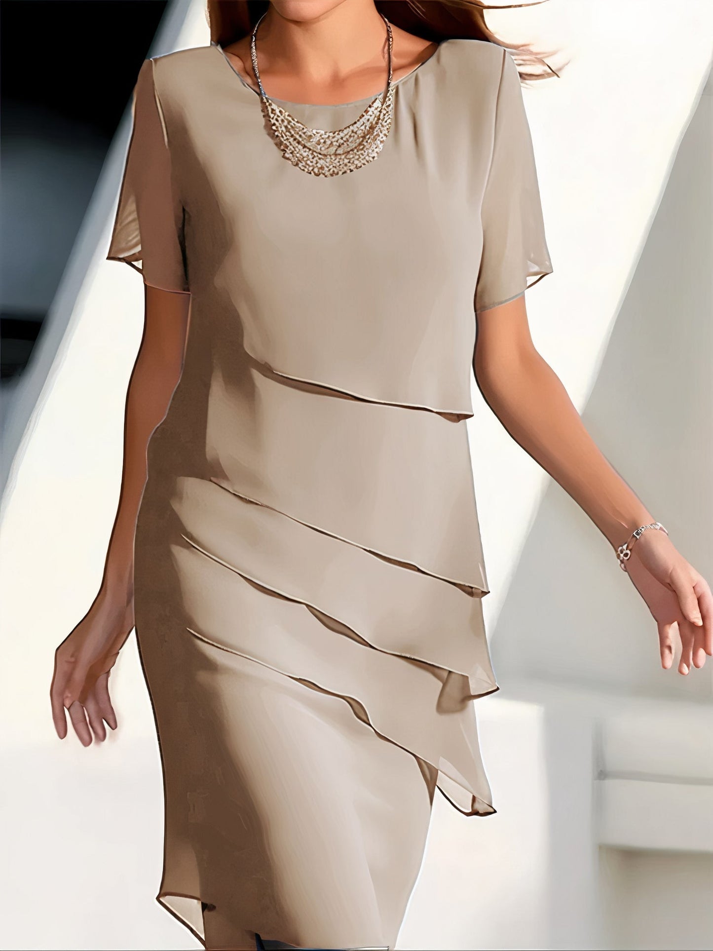 Street Wave Arya Chiffon Tiered Dress For Women Effortless Flow