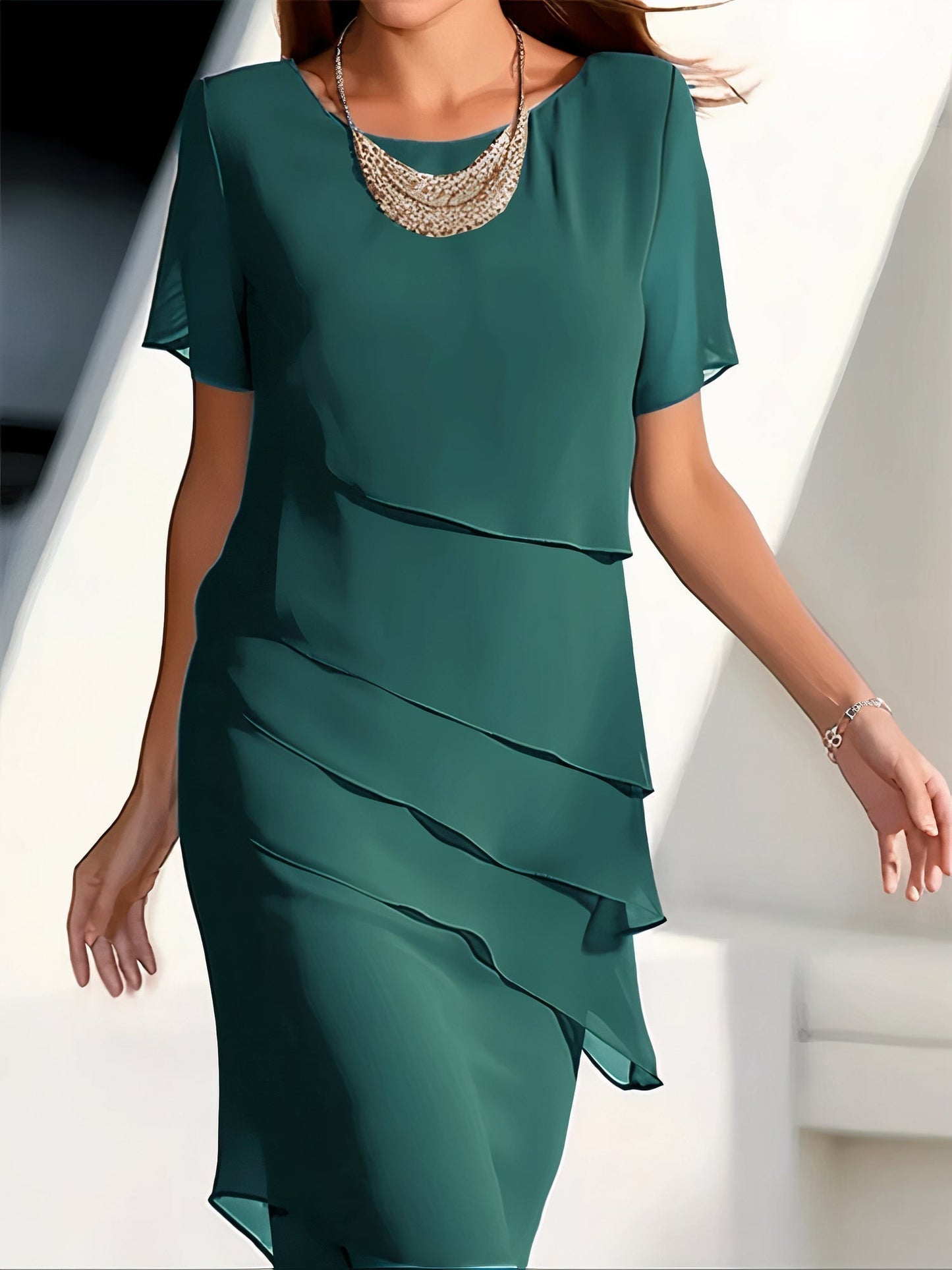 Street Wave Arya Chiffon Tiered Dress For Women Effortless Flow
