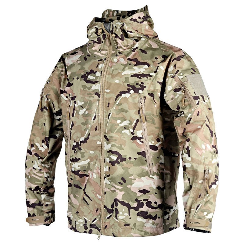 Street-wave Waterproof Outdoor Jacket For Adventurers With Adjustable Hood And Cuffs
