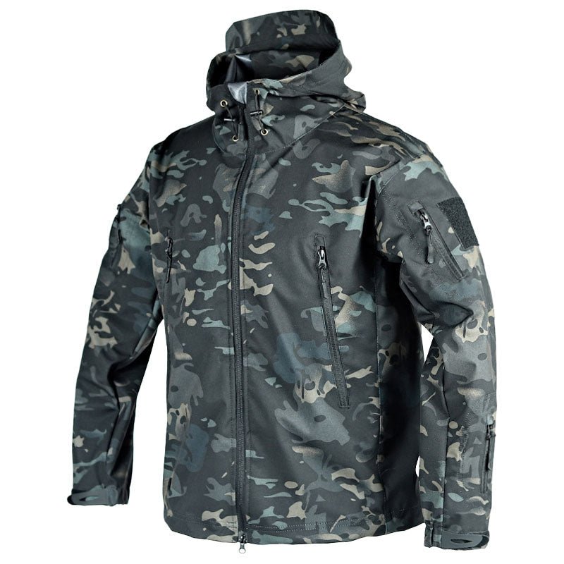 Street-wave Waterproof Outdoor Jacket For Adventurers With Adjustable Hood And Cuffs